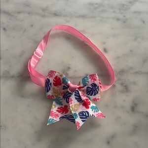 Colorful Floral Bow Dog Collar